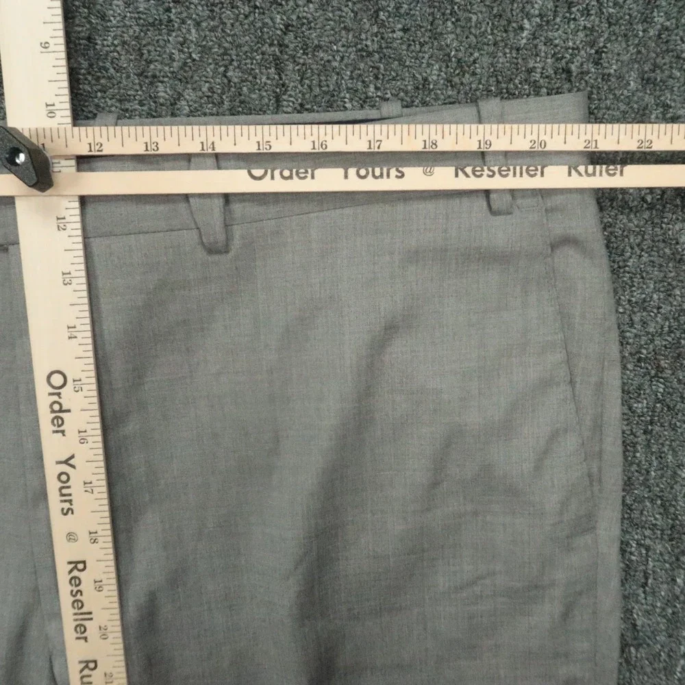 Peter‎ Millar Pants Men 42x31 Gray Wool Chino Trousers Flat Front Straight